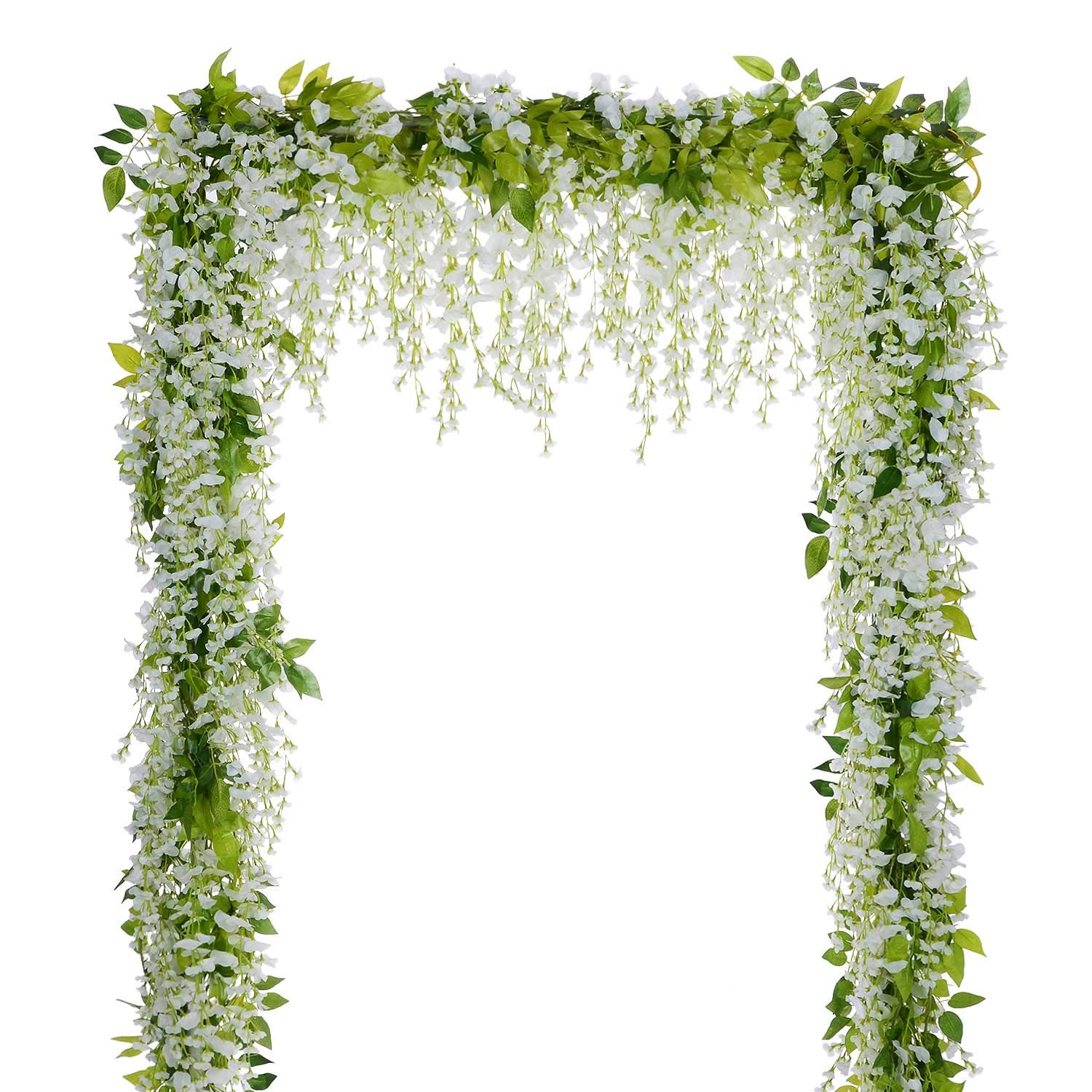 Wisteria Garland – 4-Pack Pink Hanging Flower Vines for Decor