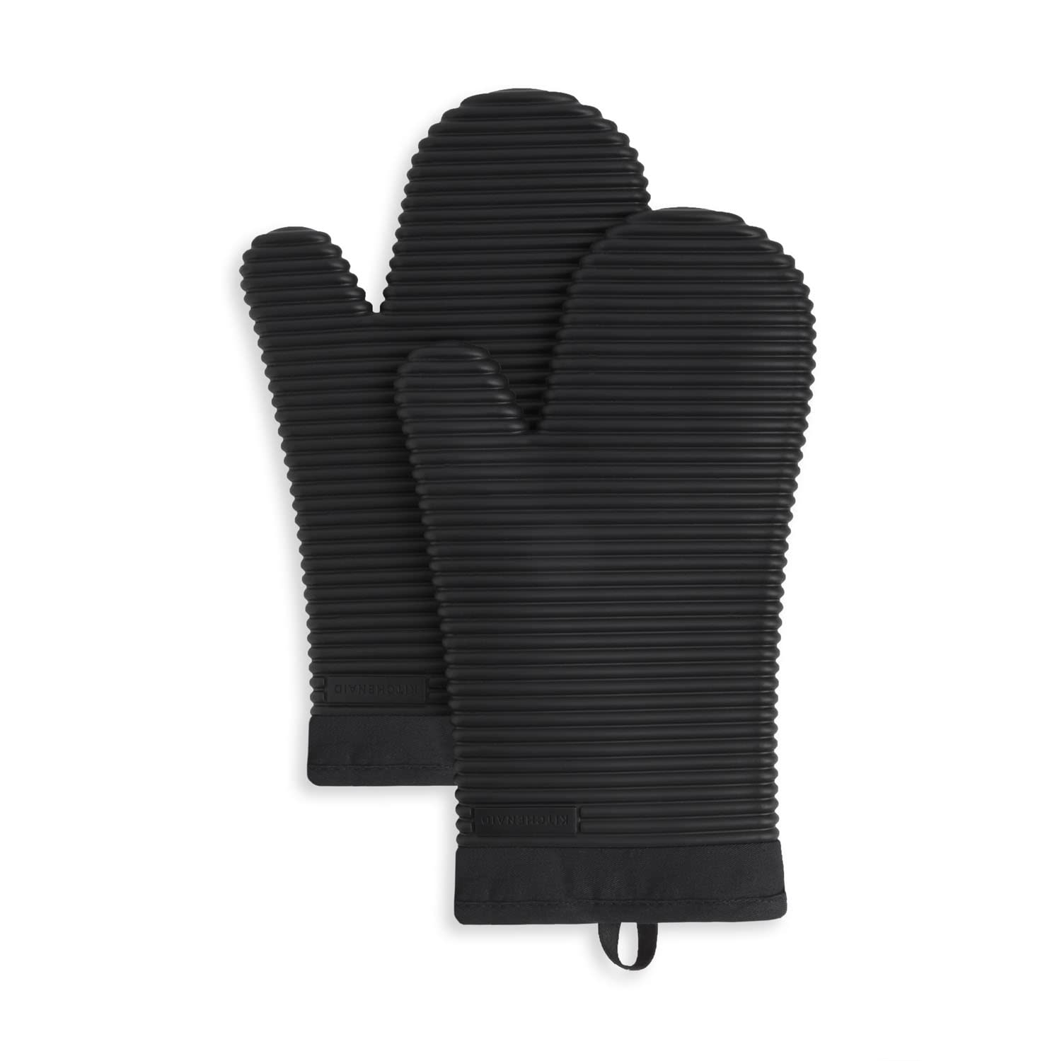 Silicone Oven Mitts – Set of 2, Ribbed Grip, Heat Resistant