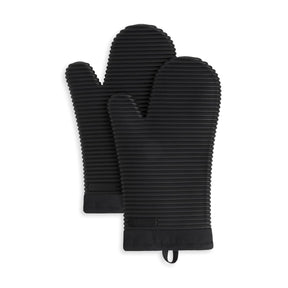 Silicone Oven Mitts – Set of 2, Ribbed Grip, Heat Resistant