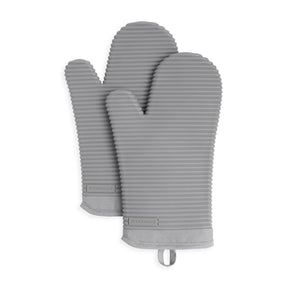 Silicone Oven Mitts – Set of 2, Ribbed Grip, Heat Resistant