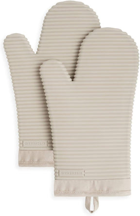 Silicone Oven Mitts – Set of 2, Ribbed Grip, Heat Resistant
