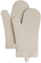 Silicone Oven Mitts – Set of 2, Ribbed Grip, Heat Resistant