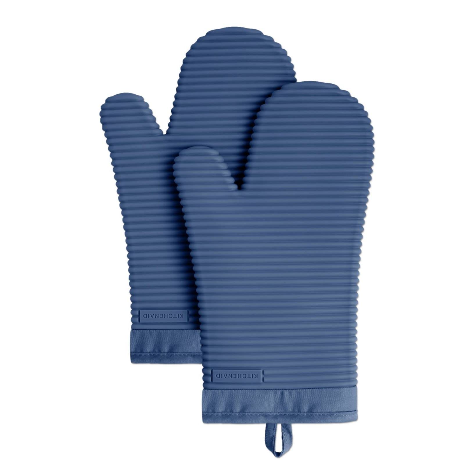 Silicone Oven Mitts – Set of 2, Ribbed Grip, Heat Resistant