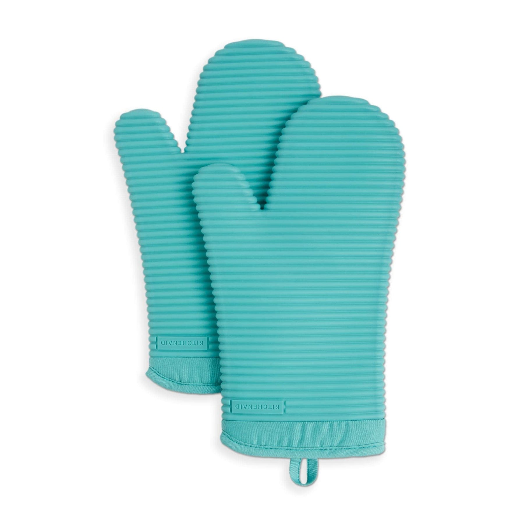 Silicone Oven Mitts – Set of 2, Ribbed Grip, Heat Resistant