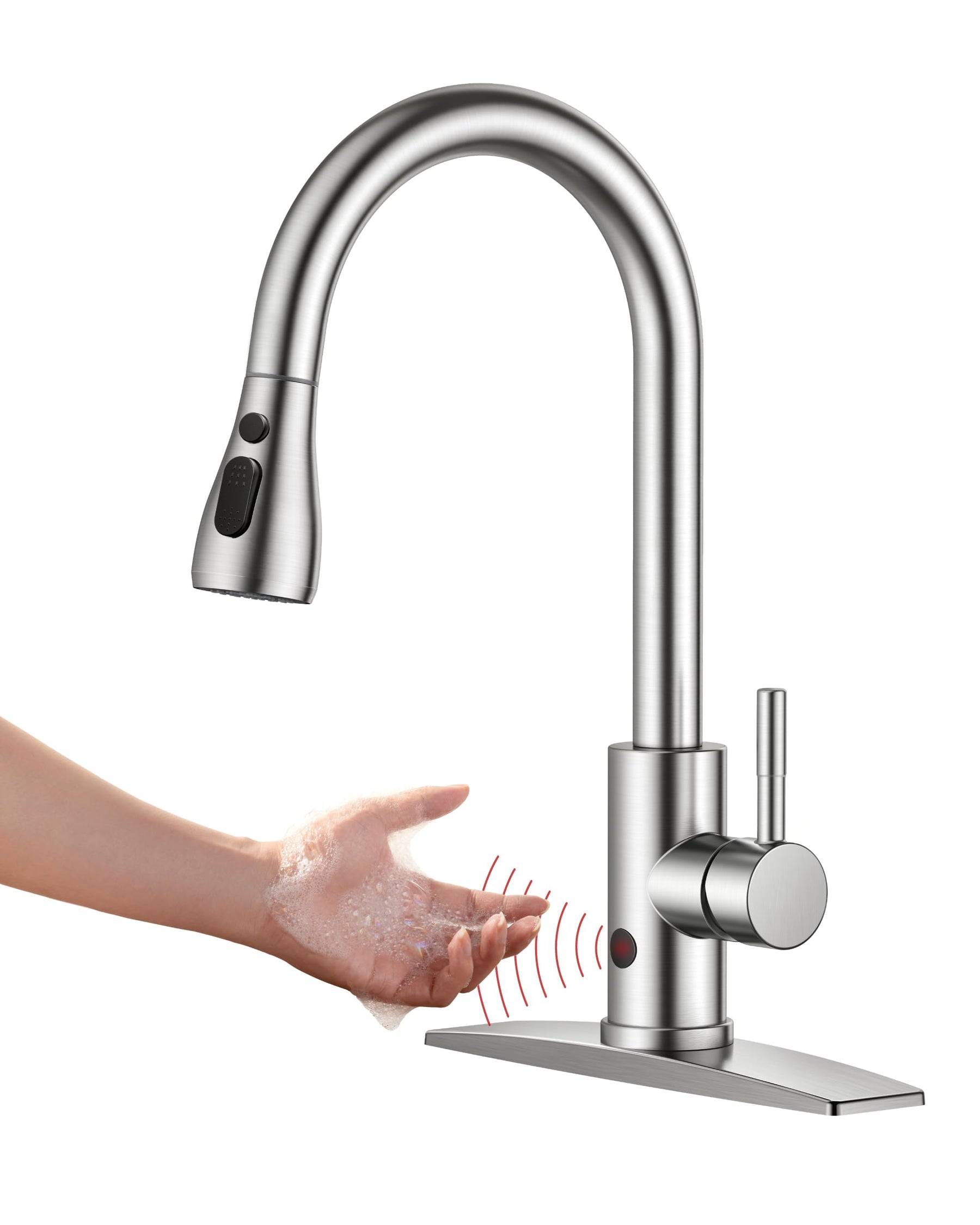 Pull Down Kitchen Faucet – Brushed Nickel, Single Handle