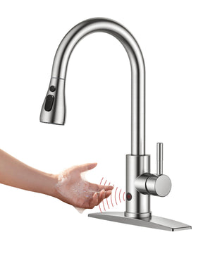 Pull Down Kitchen Faucet – Brushed Nickel, Single Handle