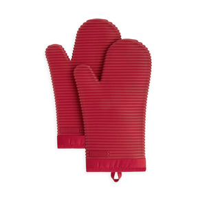 Silicone Oven Mitts – Set of 2, Ribbed Grip, Heat Resistant