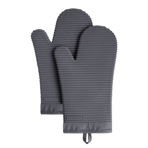 Silicone Oven Mitts – Set of 2, Ribbed Grip, Heat Resistant