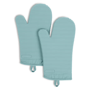 Silicone Oven Mitts – Set of 2, Ribbed Grip, Heat Resistant
