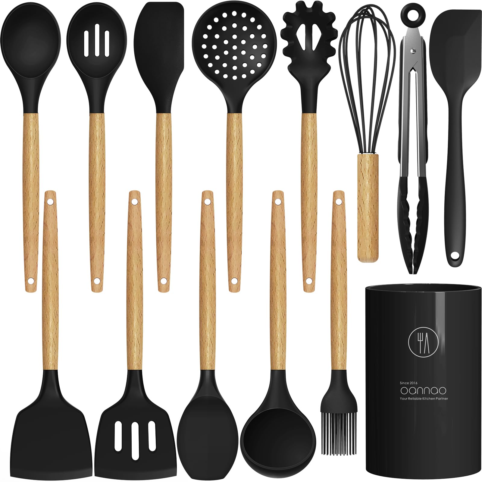 Silicone Cooking Utensils – Heat-Resistant, 33PCS Nonstick Kitchen Set
