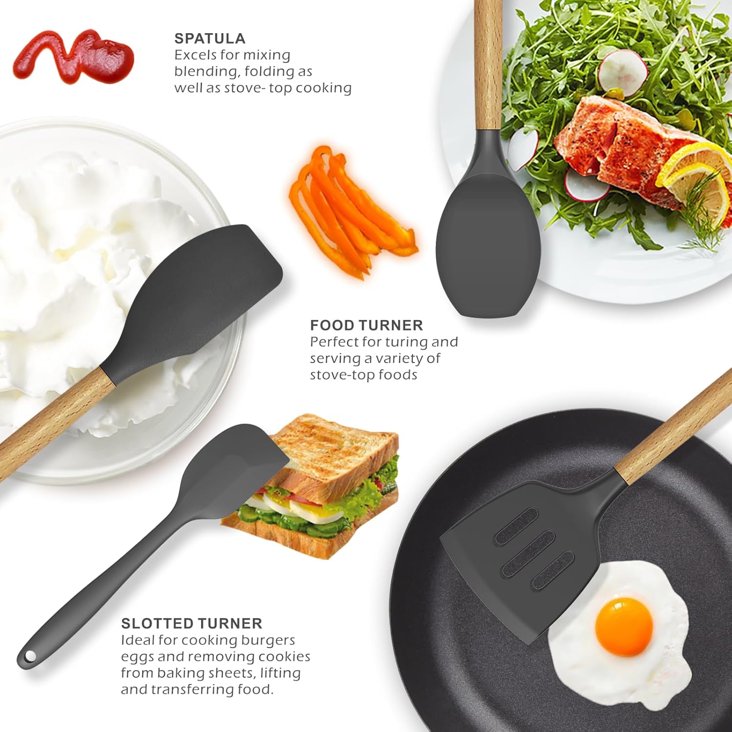 Silicone Cooking Utensils – Heat-Resistant, 33PCS Nonstick Kitchen Set