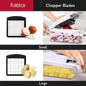 Vegetable Chopper and Spiralizer – 4-in-1 Food Cutter with Container