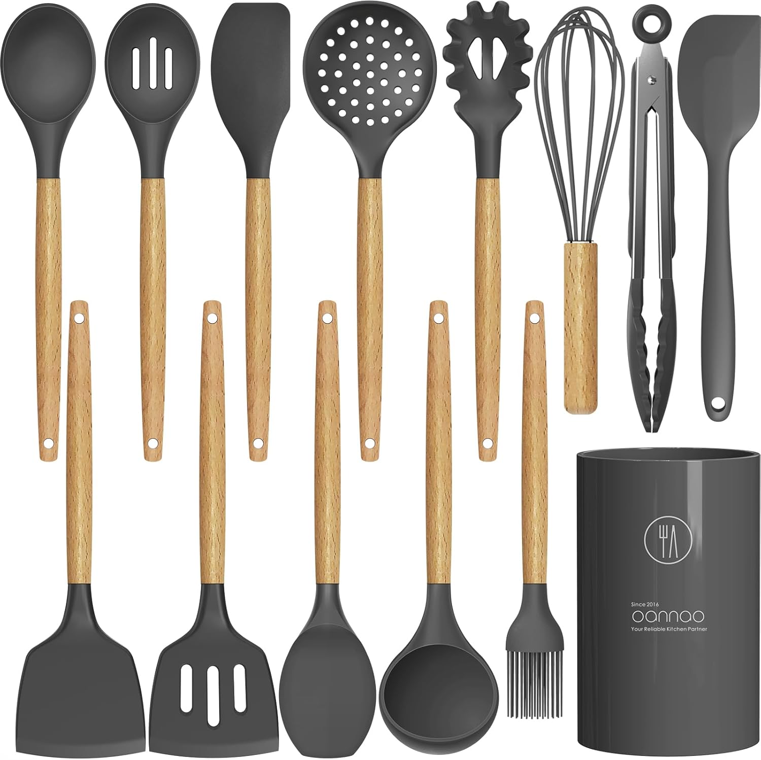 Silicone Cooking Utensils – Heat-Resistant, 33PCS Nonstick Kitchen Set