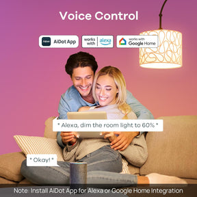 Smart LED Light Bulbs – Wi-Fi, 64 Scenes, Music Sync, 4-Pack