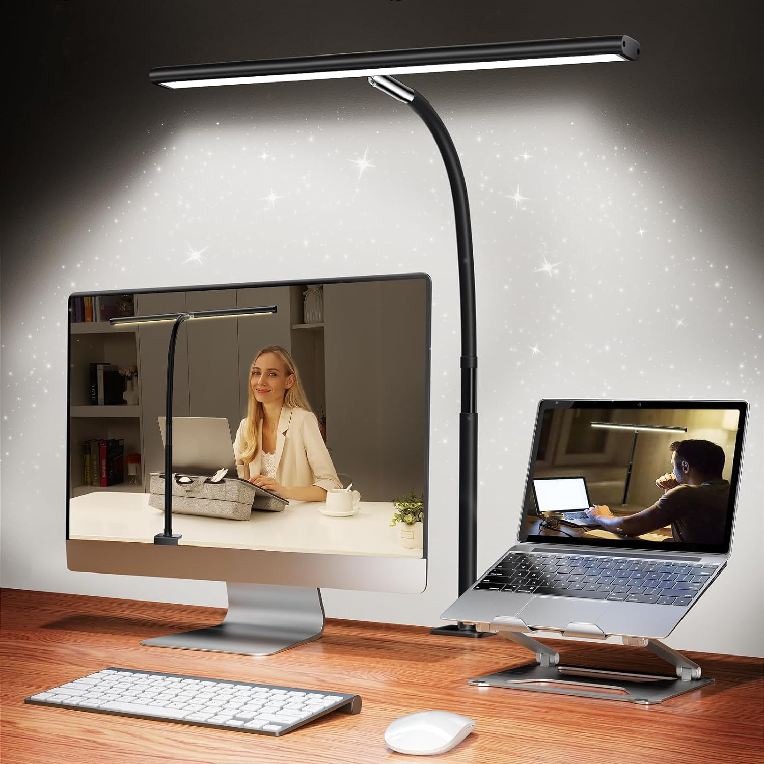 LED Desk Lamp – Dimmable, Flexible Gooseneck, Clamp Base