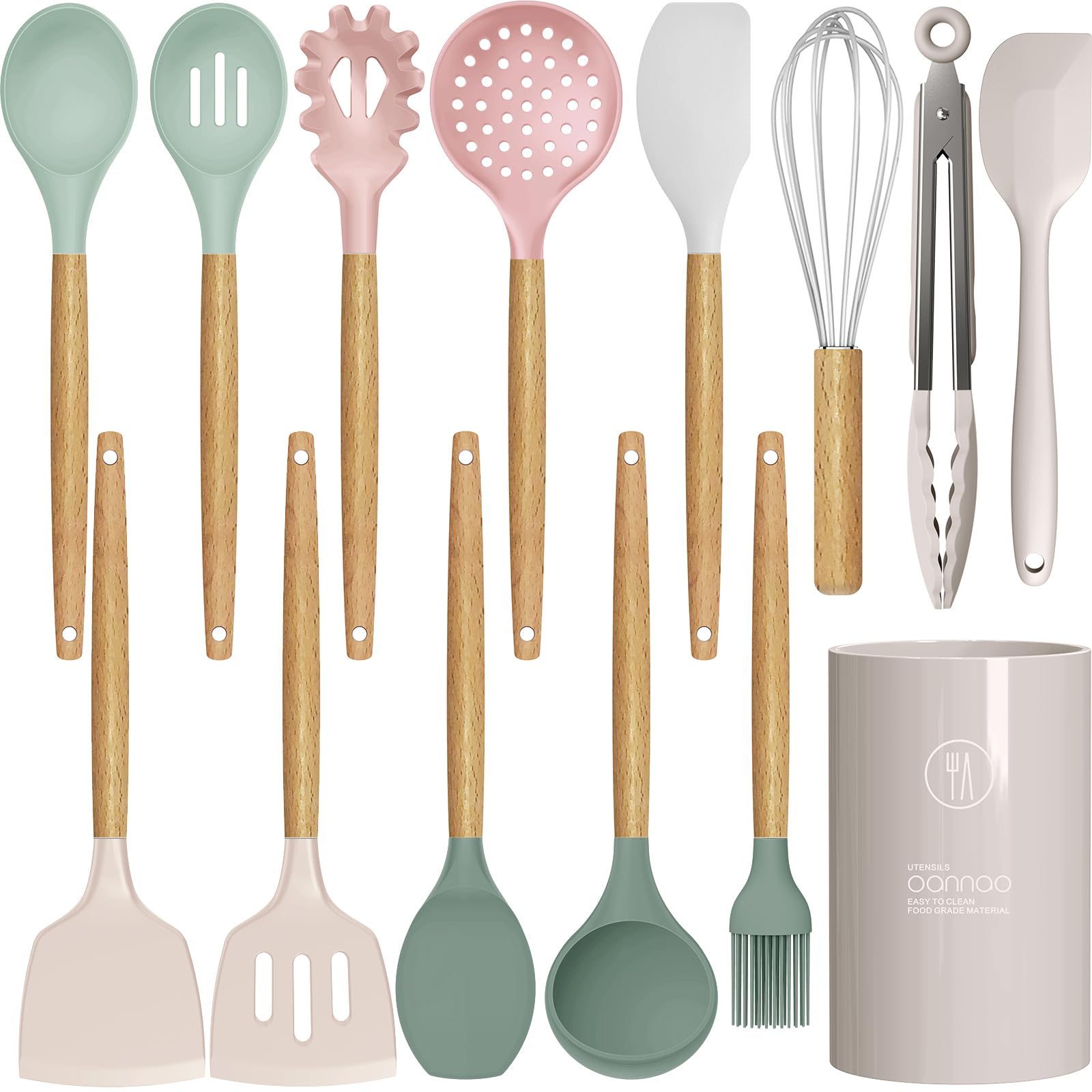 Silicone Cooking Utensils – Heat-Resistant, 33PCS Nonstick Kitchen Set