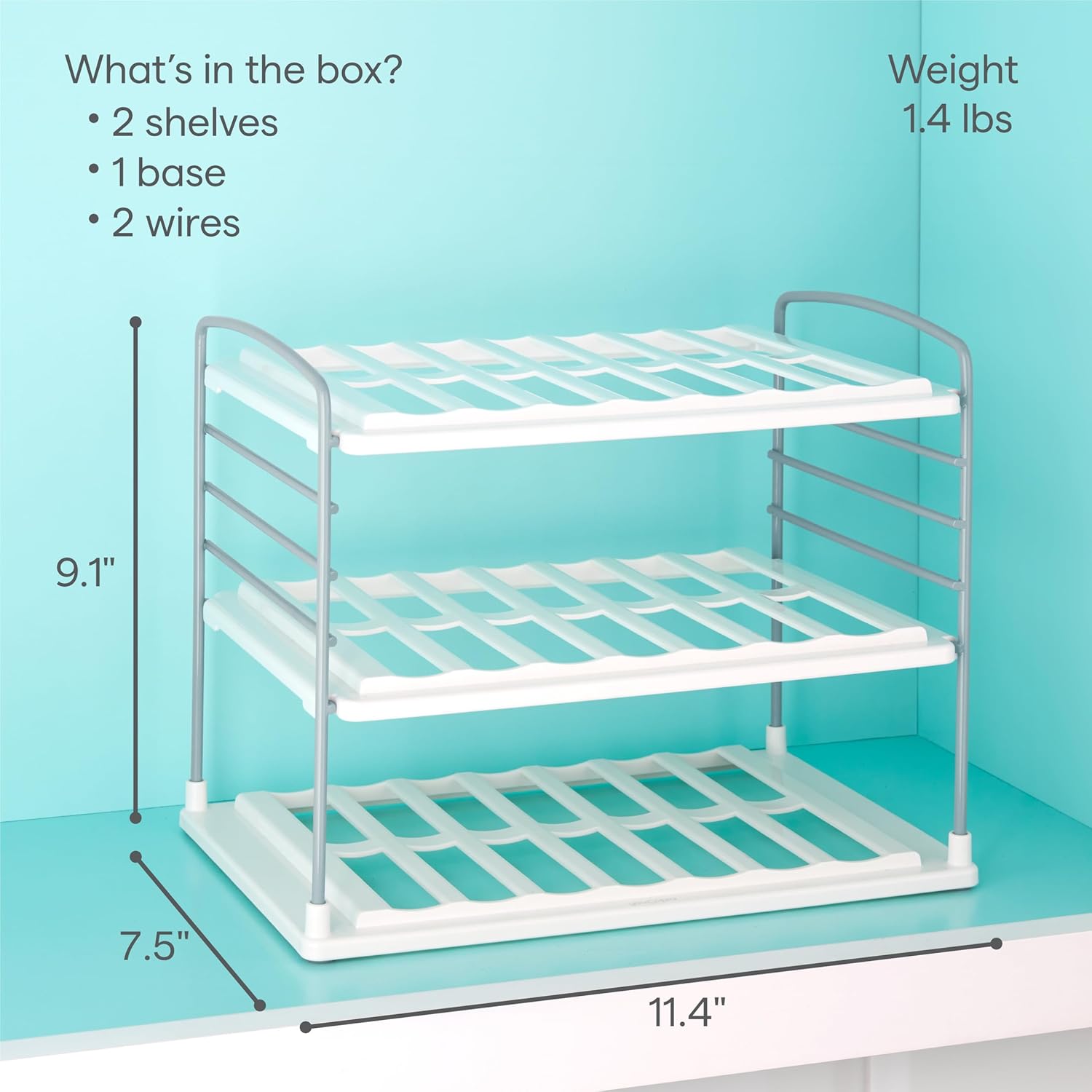 Water Bottle Organizer – Adjustable 3-Shelf Cabinet Rack