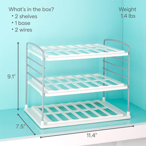 Water Bottle Organizer – Adjustable 3-Shelf Cabinet Rack