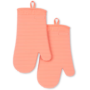 Silicone Oven Mitts – Set of 2, Ribbed Grip, Heat Resistant