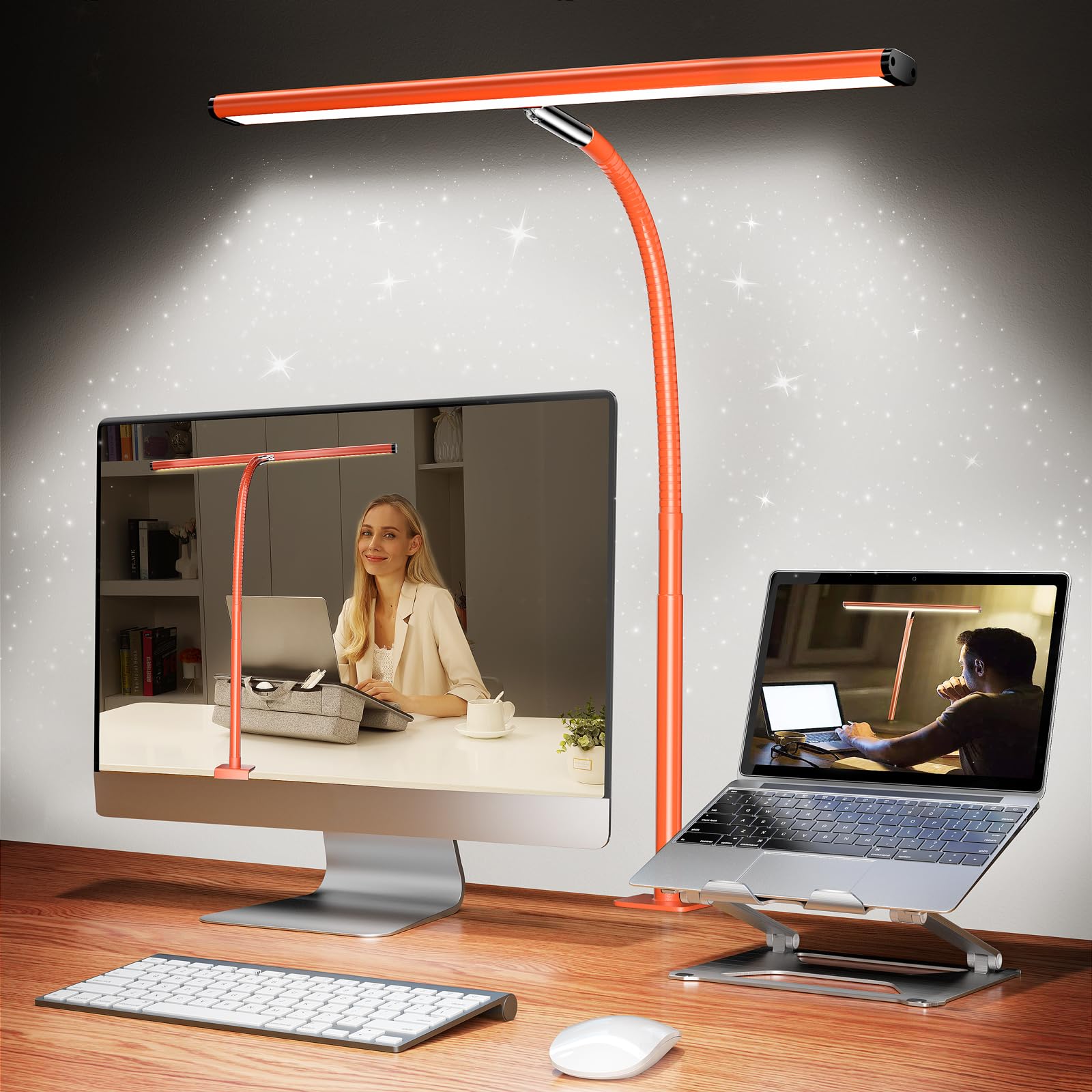 LED Desk Lamp – Dimmable, Flexible Gooseneck, Clamp Base