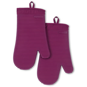 Silicone Oven Mitts – Set of 2, Ribbed Grip, Heat Resistant