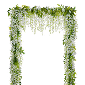 Wisteria Garland – 4-Pack Pink Hanging Flower Vines for Decor
