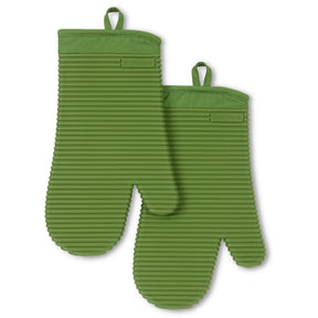 Silicone Oven Mitts – Set of 2, Ribbed Grip, Heat Resistant