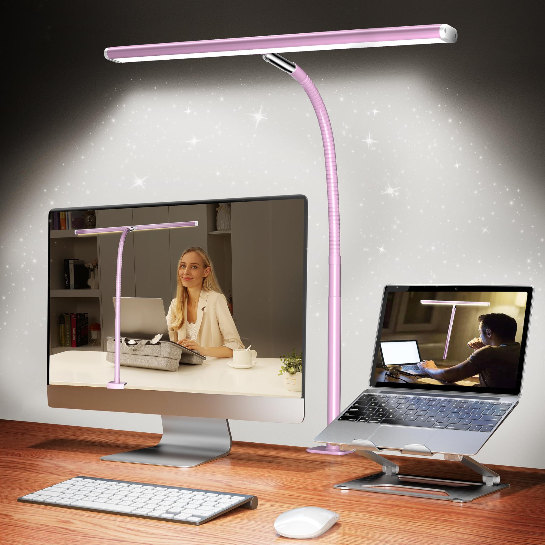 LED Desk Lamp – Dimmable, Flexible Gooseneck, Clamp Base