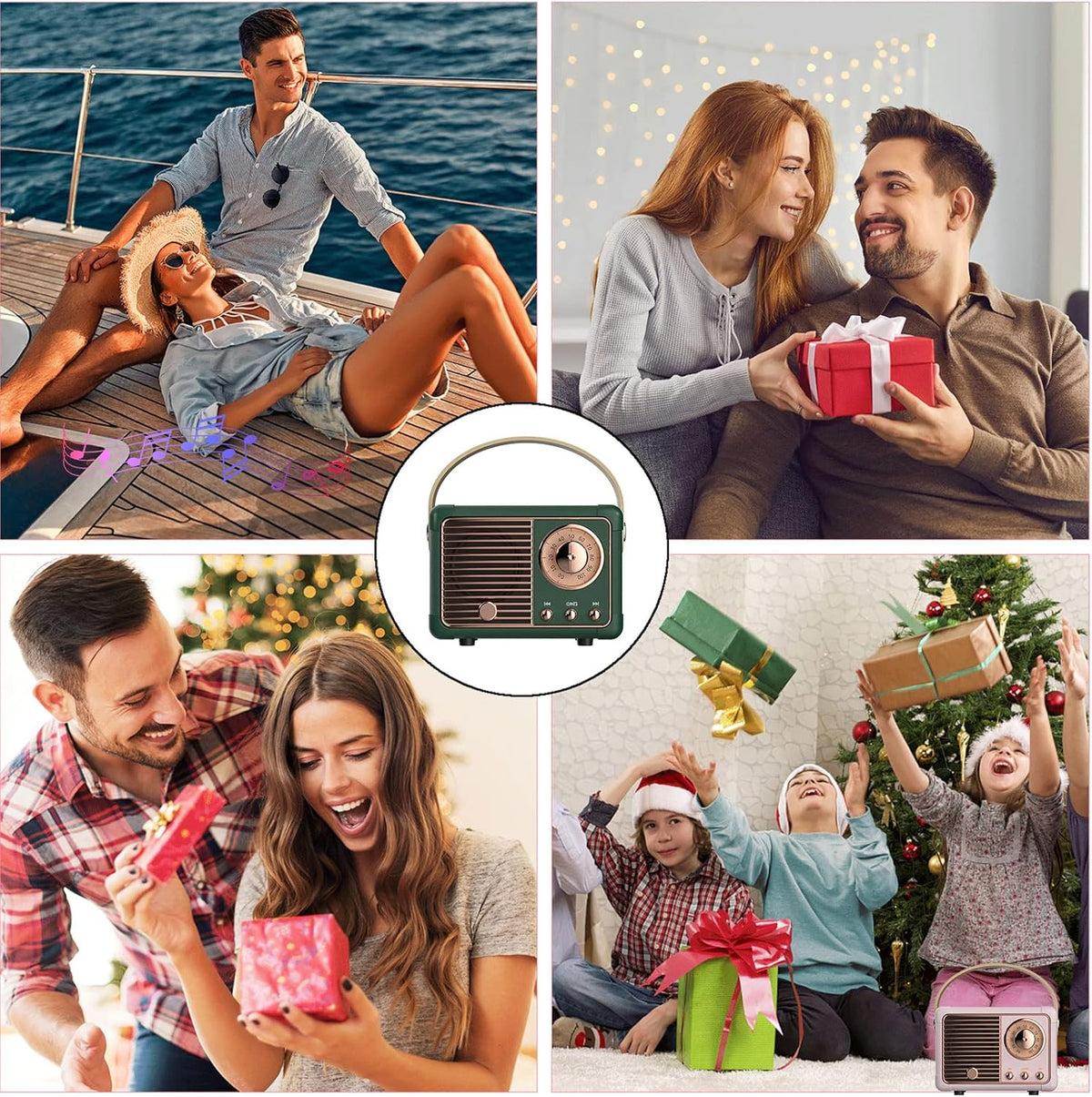 Retro Bluetooth Speaker – Mini Wireless Vintage Design (Green)