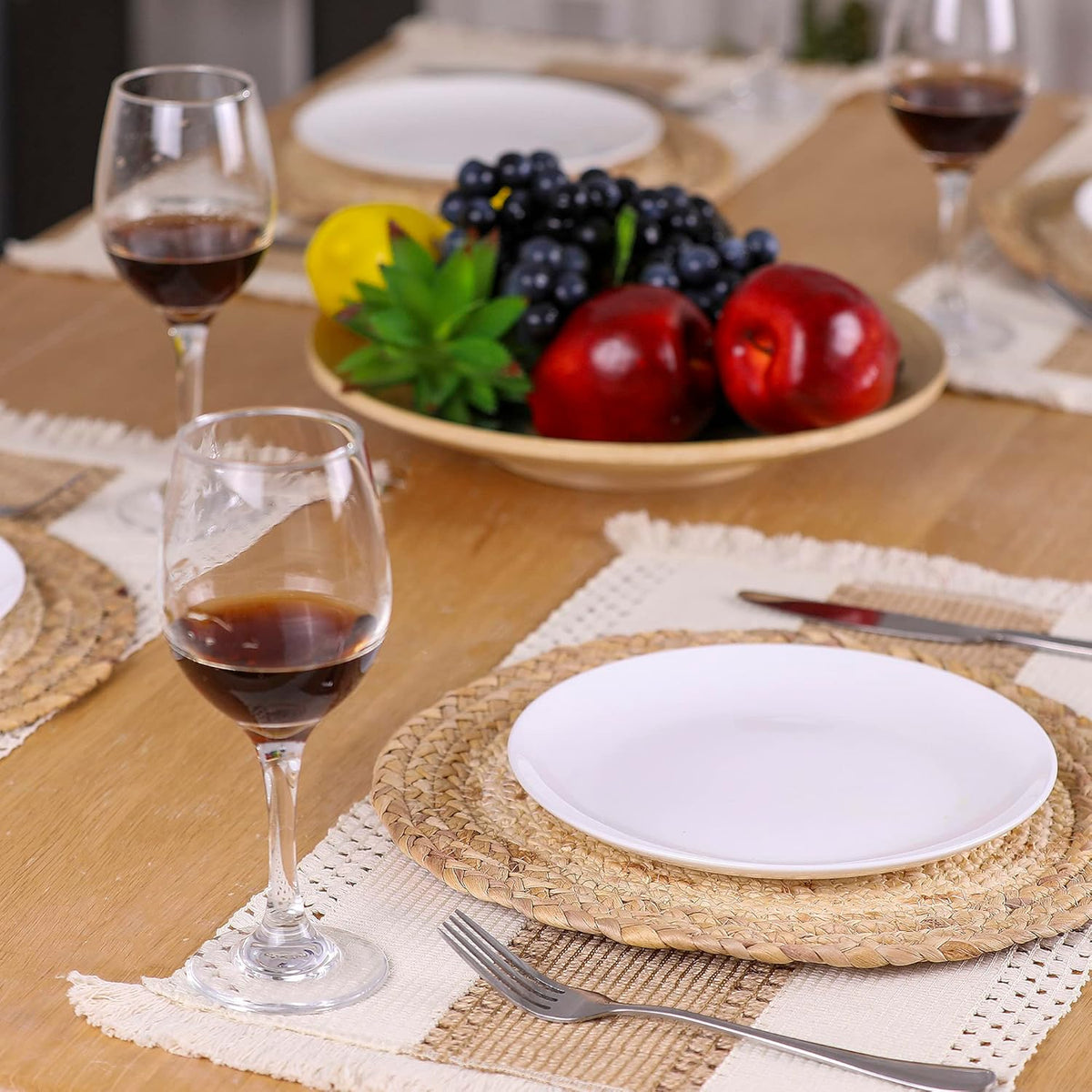 Handmade Boho Placemats – Set of 6 Macrame Table Mats