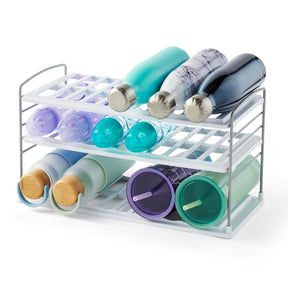 Water Bottle Organizer – Adjustable 3-Shelf Cabinet Rack